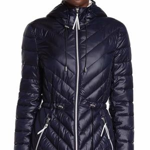 Dark Blue Puffer Jacket by French Connection